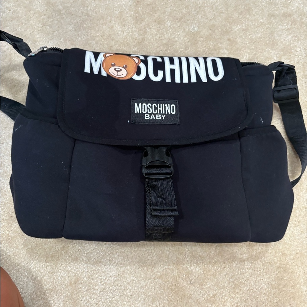 Moschino Black baby diaper Bag